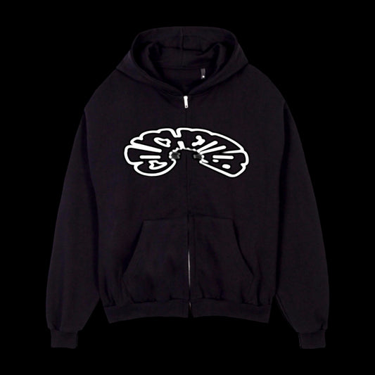black mosaic hoodie (black)